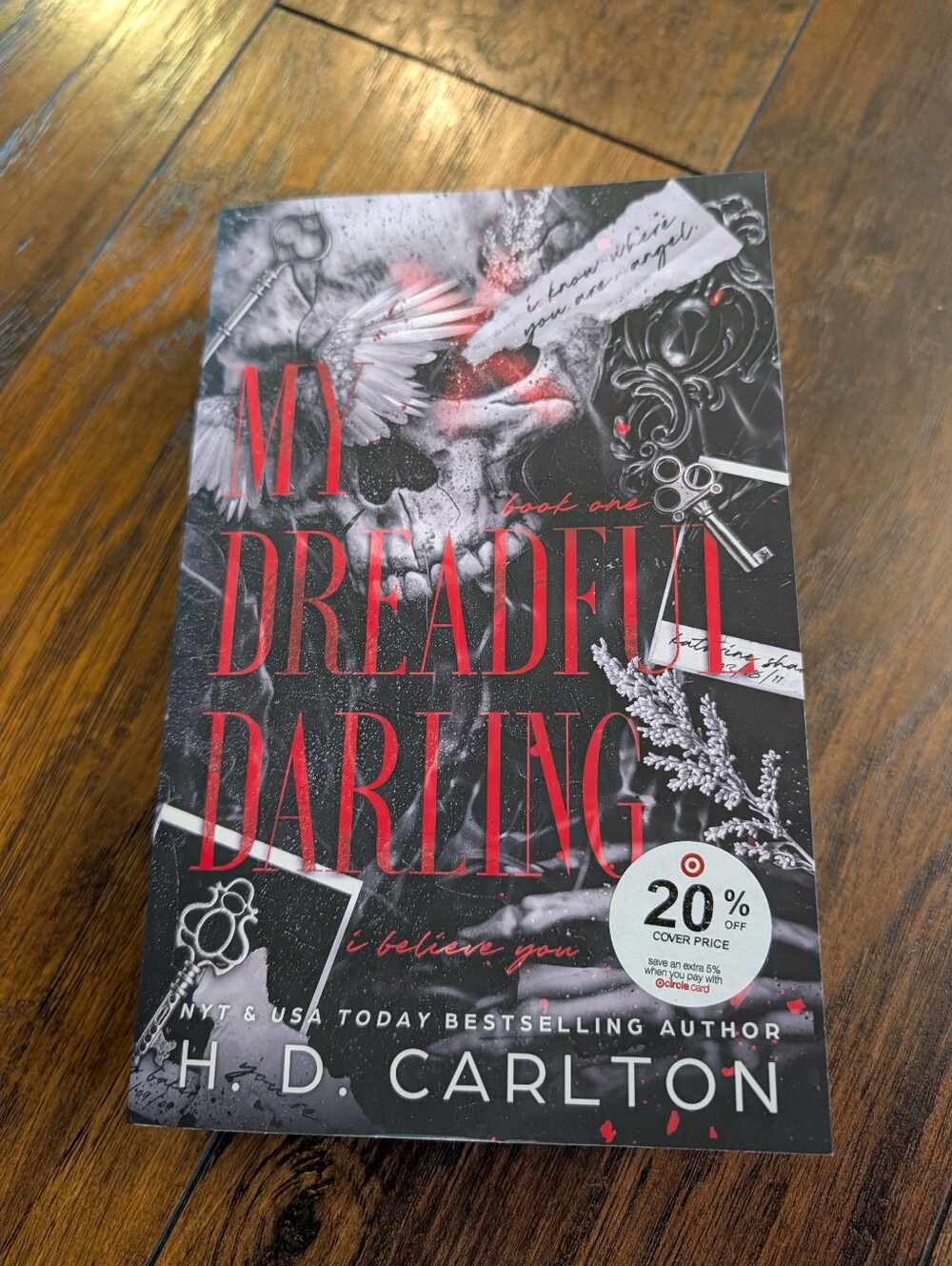 NWT My Dreadful Darling by H.D. Carlton Black & Red Paperback Edition (2026)
